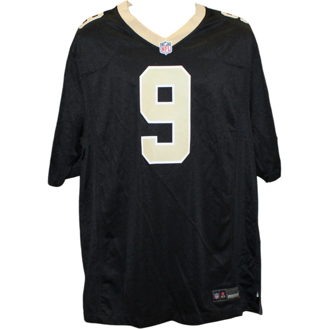 Drew Brees Autographed New Orleans Saints Jersey Black XL Nike Beckett WIT 58518