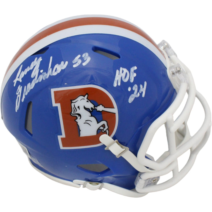 Randy Gradishar Autographed Denver Broncos Mini Helmet TB HOF Beckett 44615