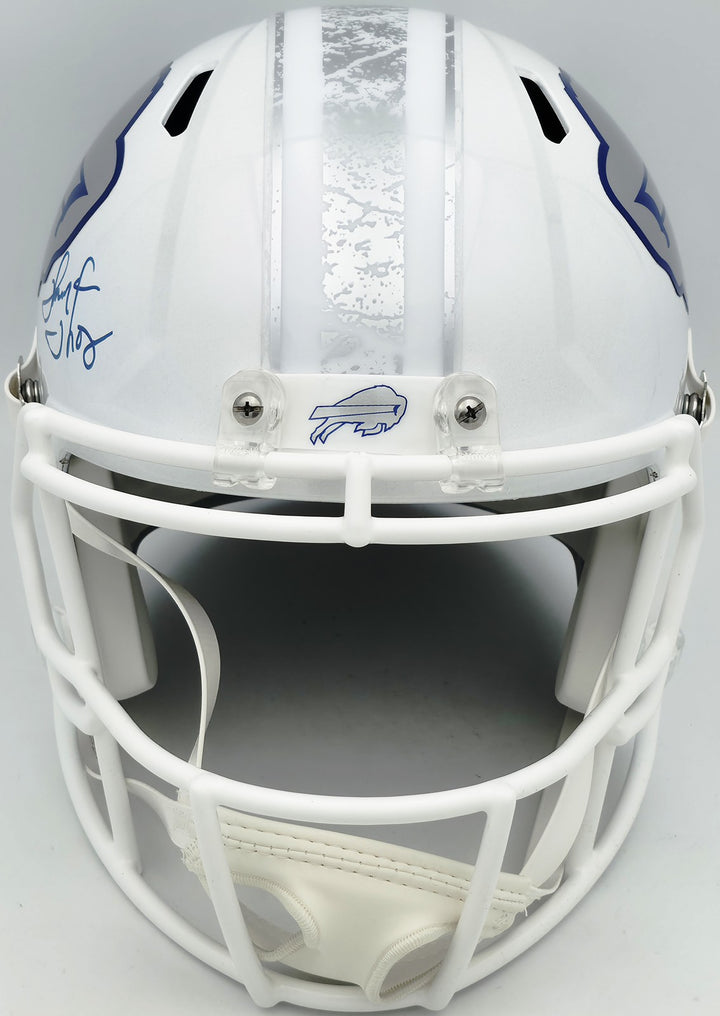 Jim Kelly, Thomas & Reed Auto Bills Rivalries White Full Size Replica Spd Helmet