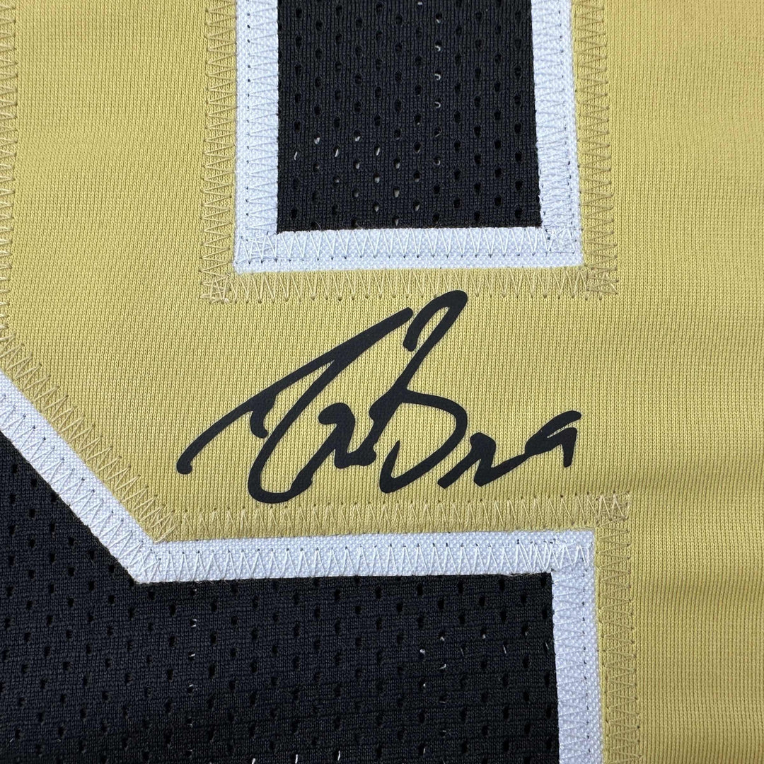 Facsimile Autographed Drew Brees New Orleans Black Reprint Jersey Size Men's XL