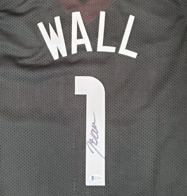 Houston Rockets John Wall Autographed Signed Black Jersey Beckett BAS