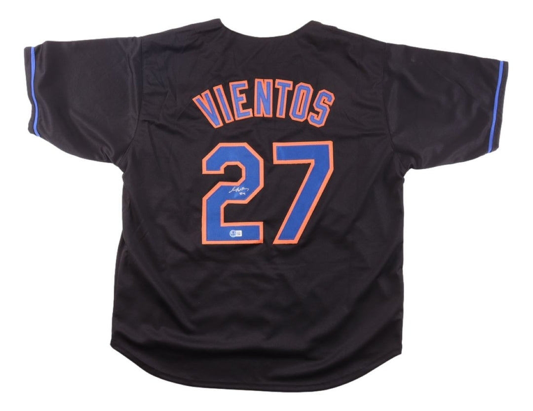 Mark Vientos New York Signed Black Baseball Jersey BAS