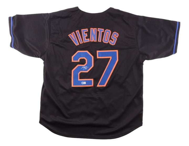 Mark Vientos New York Signed Black Baseball Jersey BAS