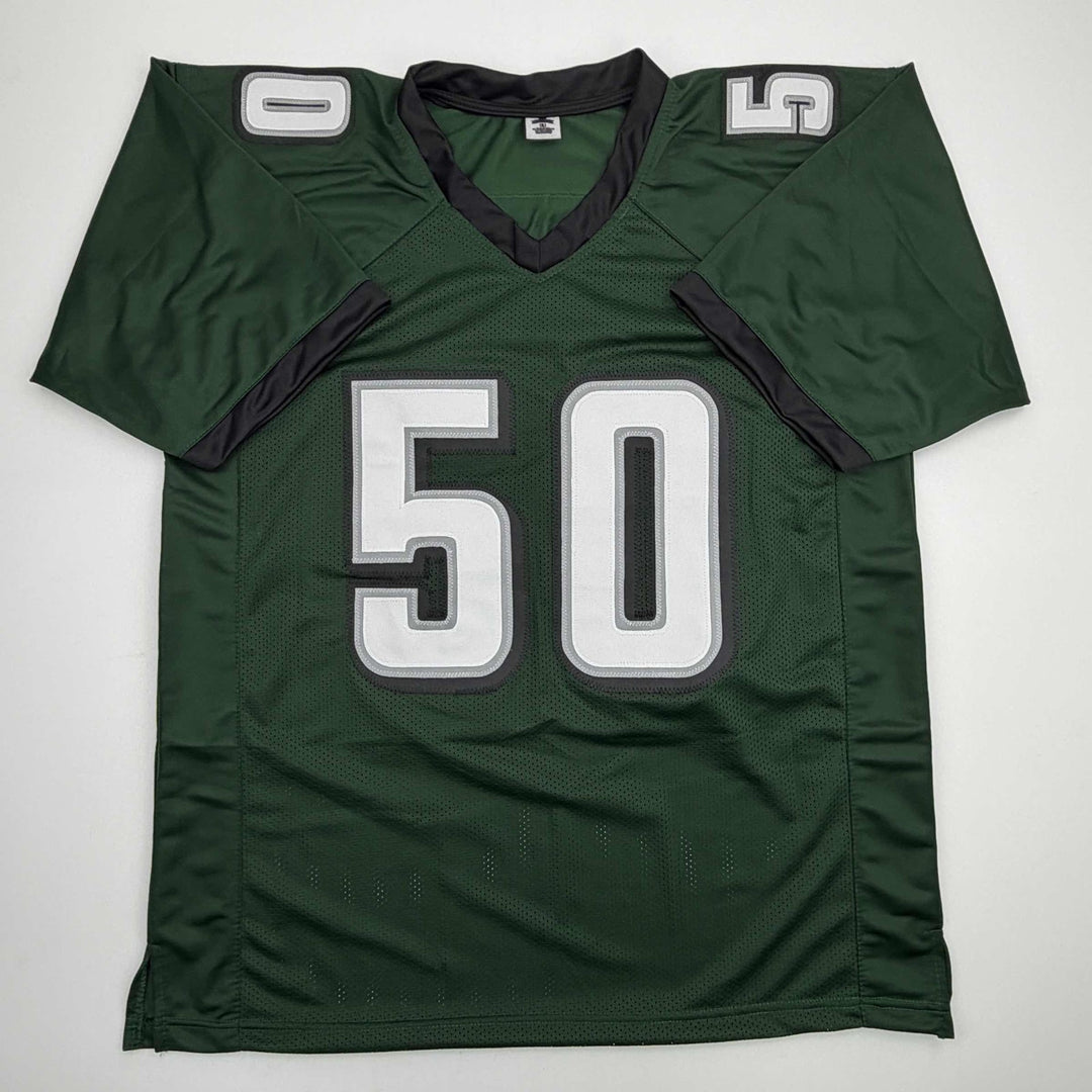 Autographed/Signed Jaelan Phillips Philadelphia Midnight Green Jersey PSA COA
