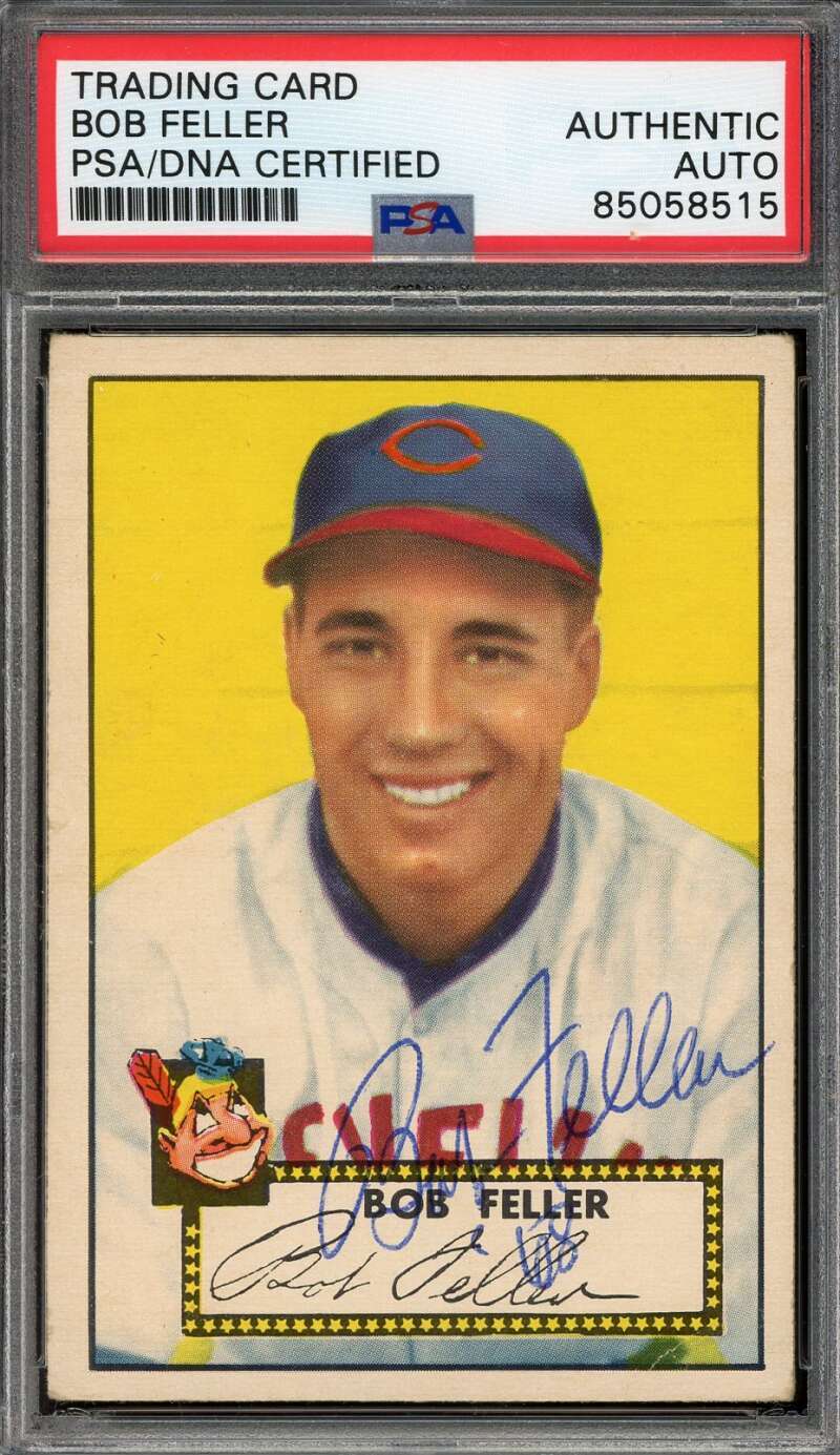 Bob Feller PSA DNA Vintage Signed 1952 Topps Autograph