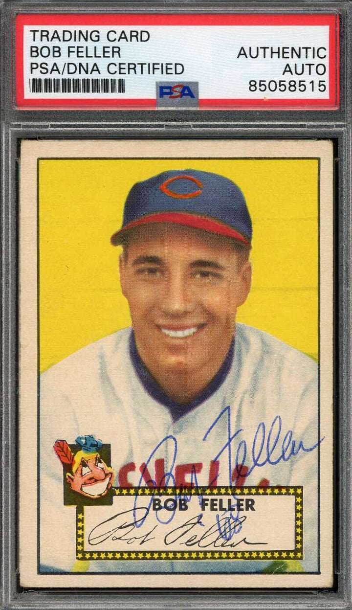 Bob Feller PSA DNA Vintage Signed 1952 Topps Autograph