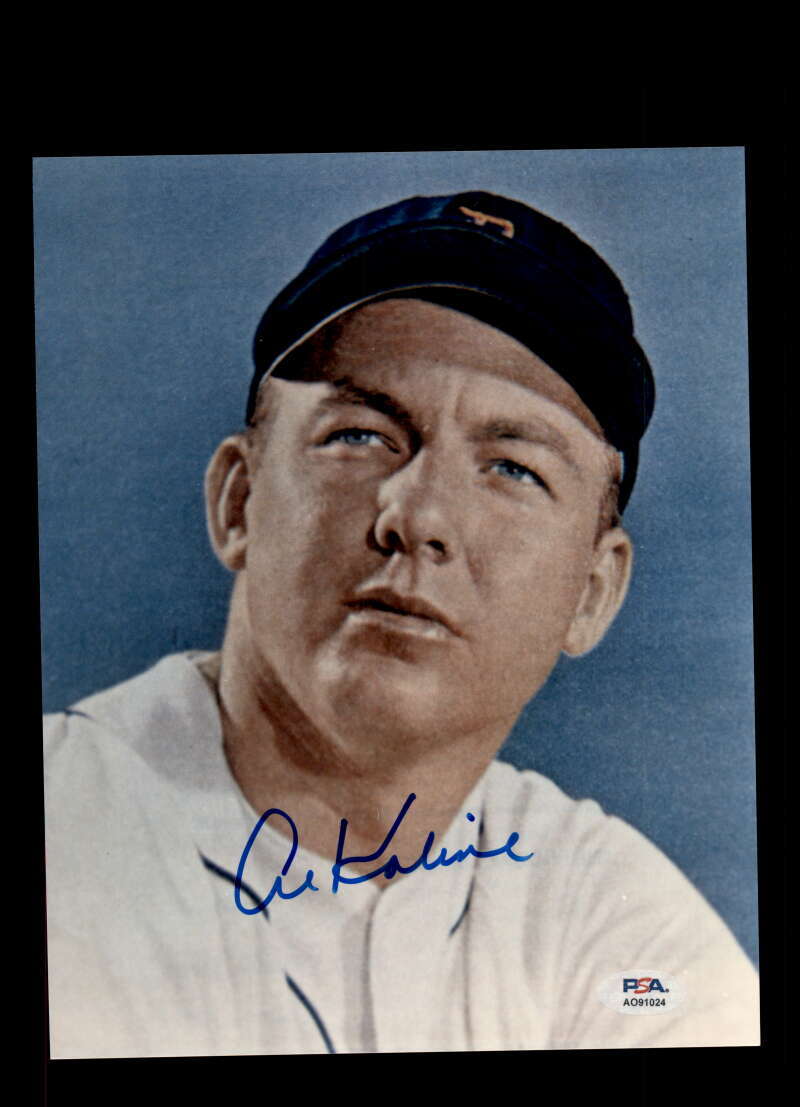 Al Kaline PSA DNA Signed 8x10 Photo Autograph Tigers