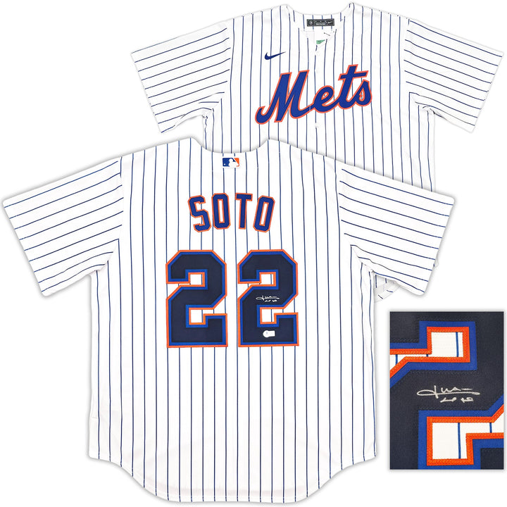 New York Mets Juan Soto Signed White Nike Jersey Size XL Beckett