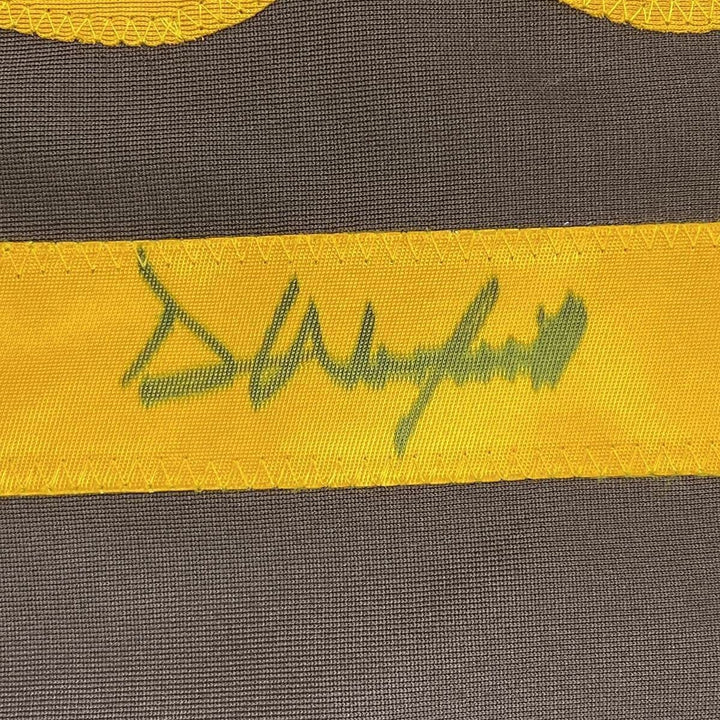 FRAMED Autographed/Signed DAVE WINFIELD 33x42 San Diego Brown Jersey JSA COA
