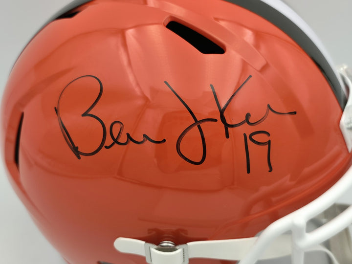 Bernie Kosar Auto Browns Orange Throwback Full Size Speed Replica Helmet JSA