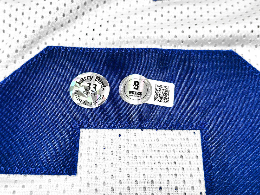 Boston Celtics Larry Bird Autographed Signed White All Star Jersey Beckett Wit