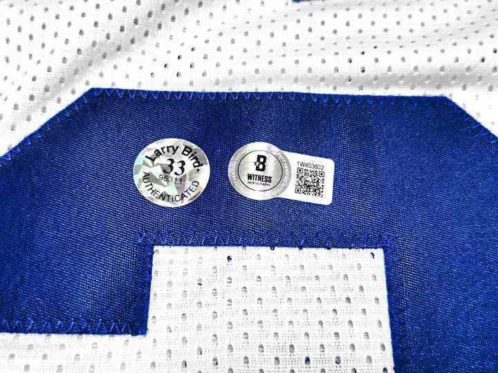Boston Celtics Larry Bird Autographed Signed White All Star Jersey Beckett Wit