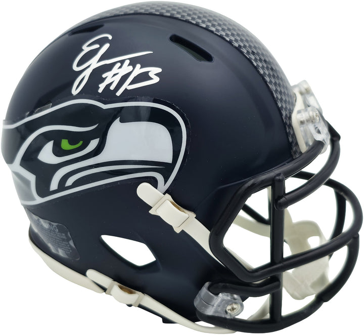 Ernest Jones IV Signed Seattle Seahawks Blue Speed Mini Helmet MCS Holo
