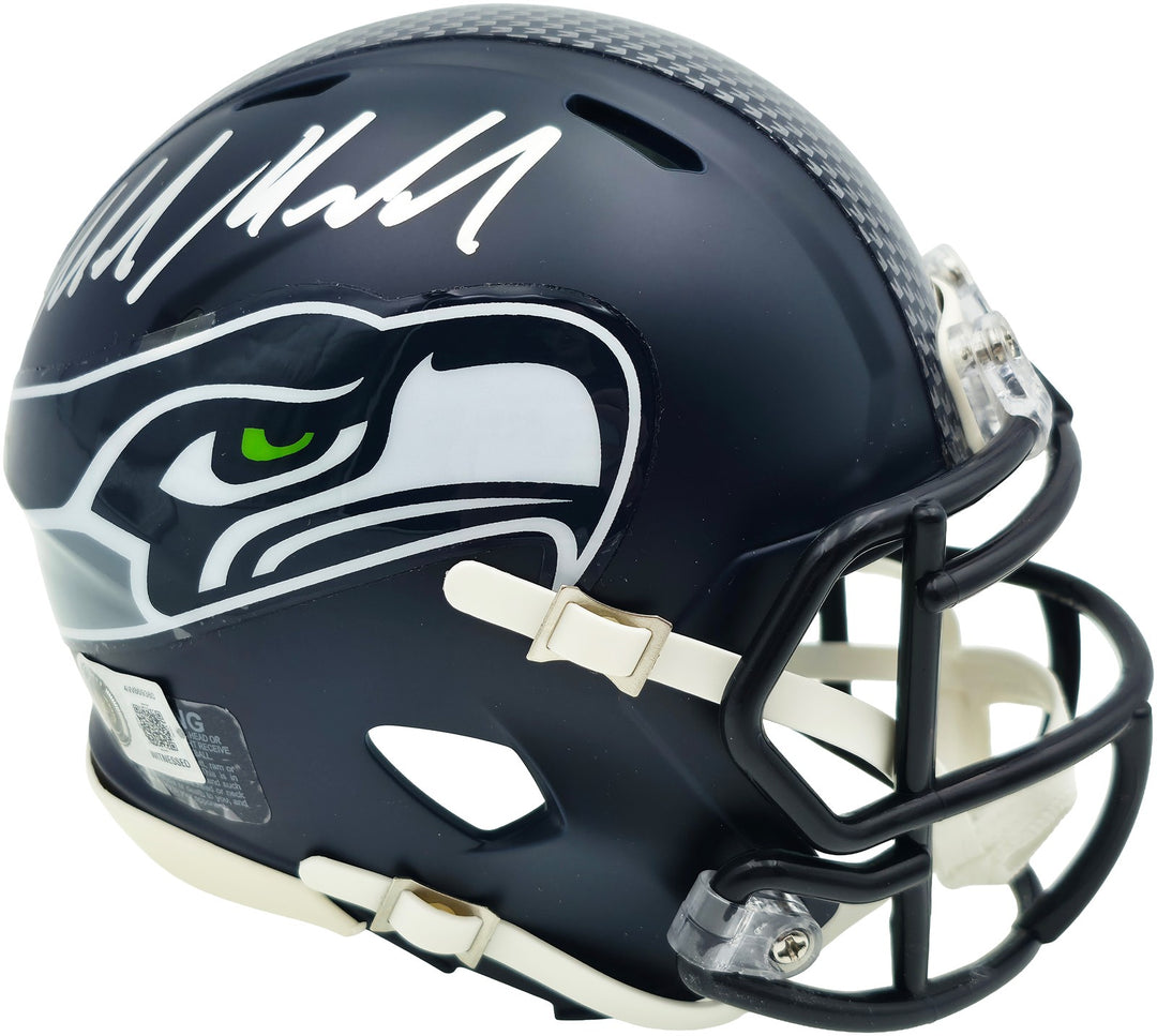 Mike Macdonald Signed Seahawks SB LX Champions Speed Mini Helmet BAS
