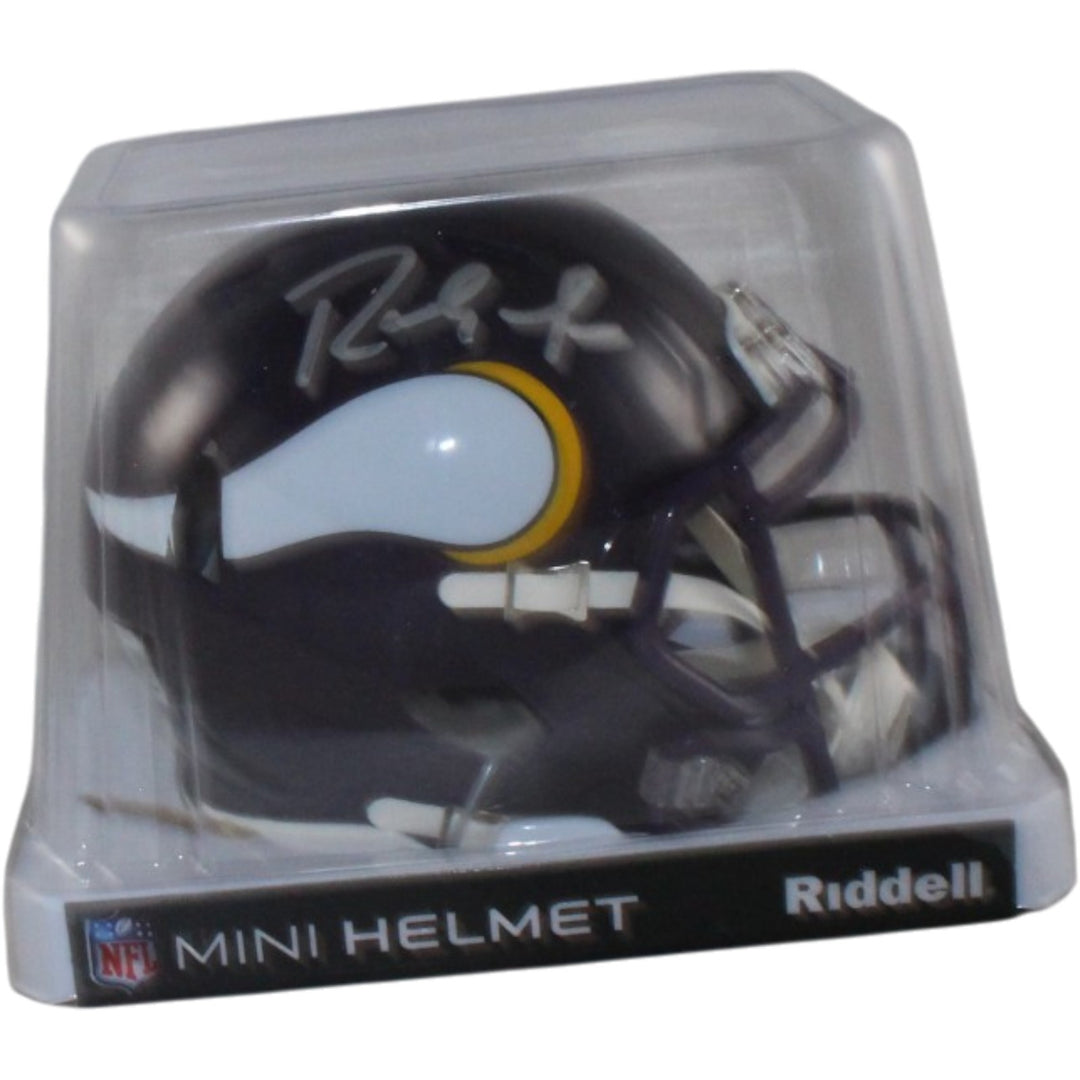 Randy Moss Autographed Minnesota Vikings TB Mini Helmet Beckett Witness 57971