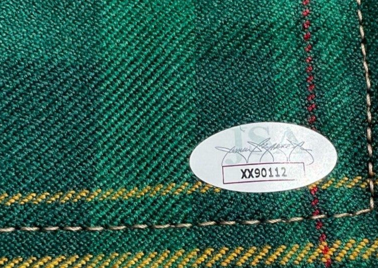 JACK NICKLAUS SIGNED TARTAN 1934 BERKMANS MASTERS FLAG AUGUSTA NATIONAL JSA LOA