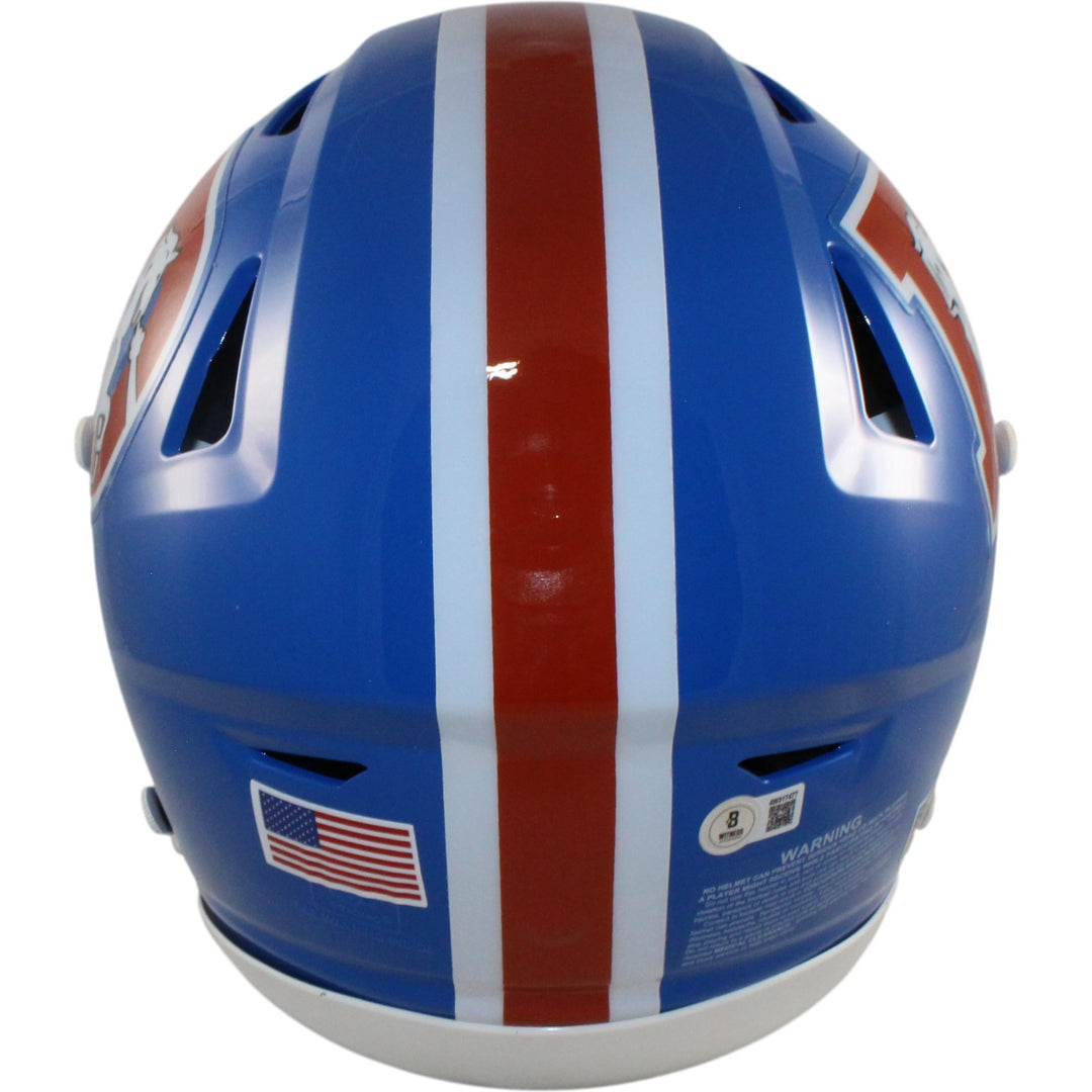 Bo Nix Autographed Denver Broncos SpeedFlex TB Helmet Beckett Witness 55117
