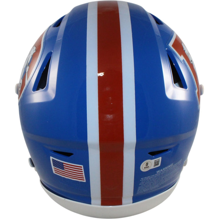Bo Nix Autographed Denver Broncos SpeedFlex TB Helmet Beckett Witness 55117