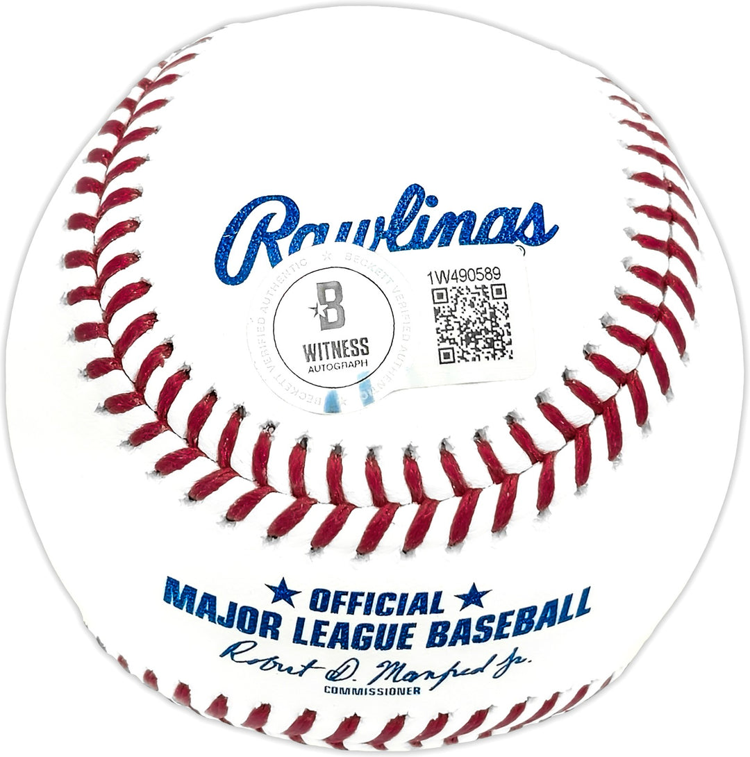 Sebastian Walcott Signed MLB Baseball Texas Rangers Beckett Witness