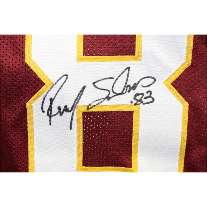 Ricky Sanders Autographed/Signed Pro Style Maroon Jersey Beckett 42803
