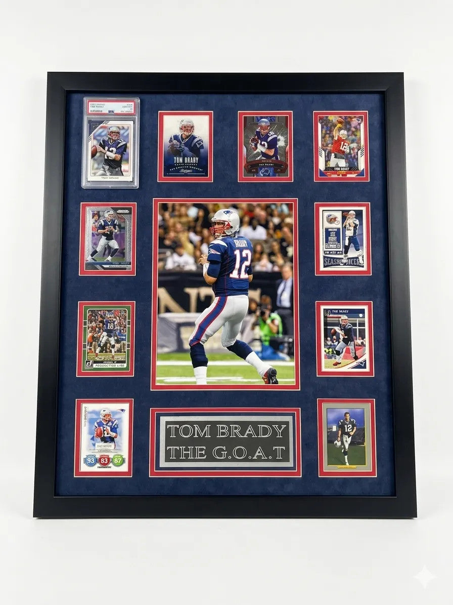 Tom Brady 10-Card Custom Framed Display New England Patriots