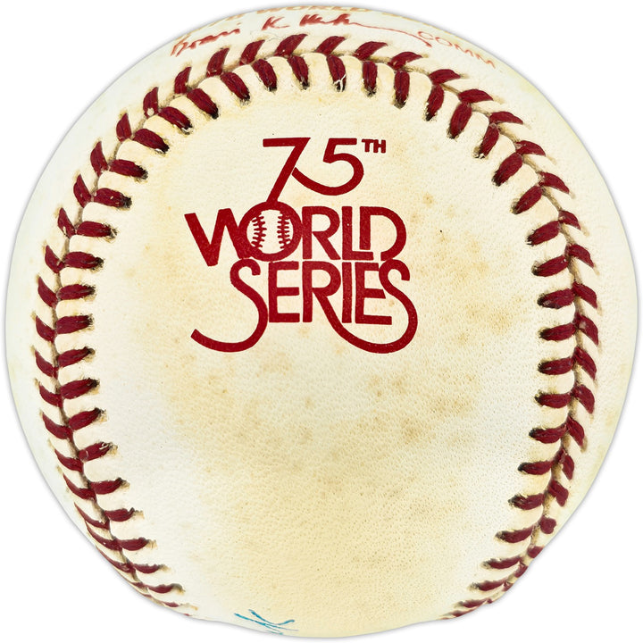 Mickey Rivers Auto Official 1978 WS Logo Baseball Yankees The Quick Beckett 271