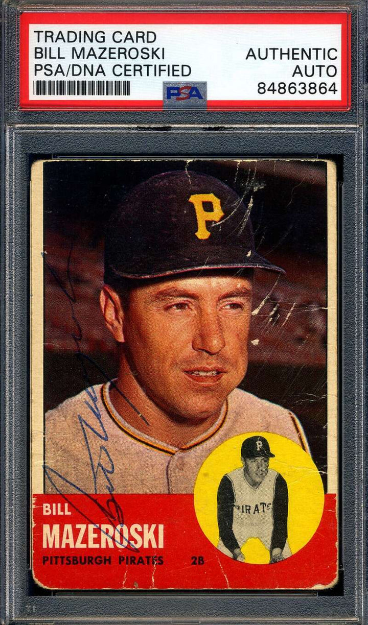 Bill Mazeroski PSA DNA Signed 1963 Topps Autograph
