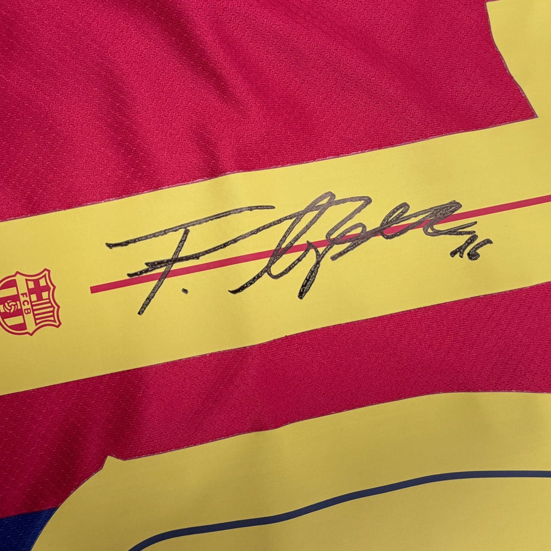 Autographed/Signed Fermin Lopez FC Barcelona Split Jersey Beckett BAS COA
