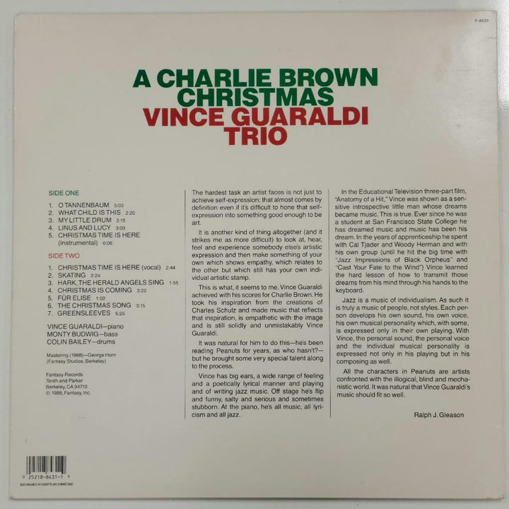 Peter Robbins signed 1988 A Charlie Brown Christmas Album Cover Record Hologram