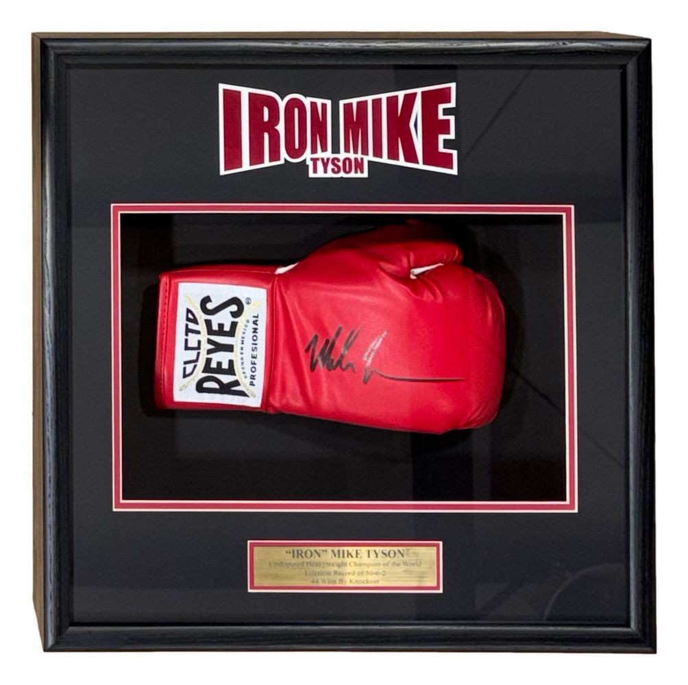 Mike Tyson Signed Red Right Hand Cleto Reyes Boxing Glove Shadowbox JSA Holo