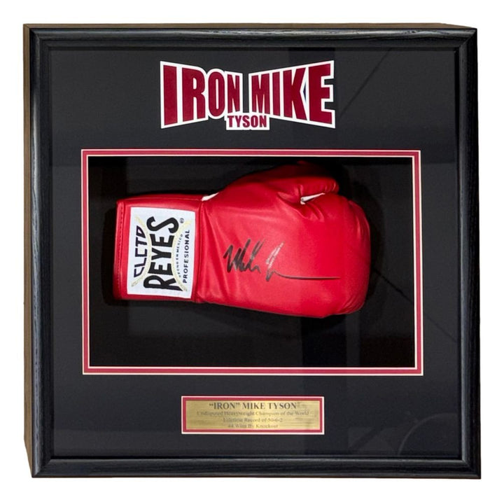 Mike Tyson Signed Red Right Hand Cleto Reyes Boxing Glove Shadowbox JSA Holo