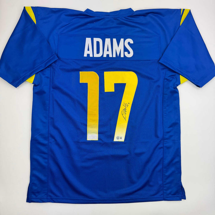 Autographed/Signed Davante Admas Los Angeles LA Blue Jersey Beckett BAS COA