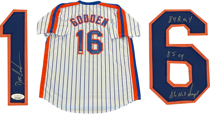 Dwight Gooden "84 ROY, 85 CY, 86 WS Champs" Autographed New York Mets Jersey (JS