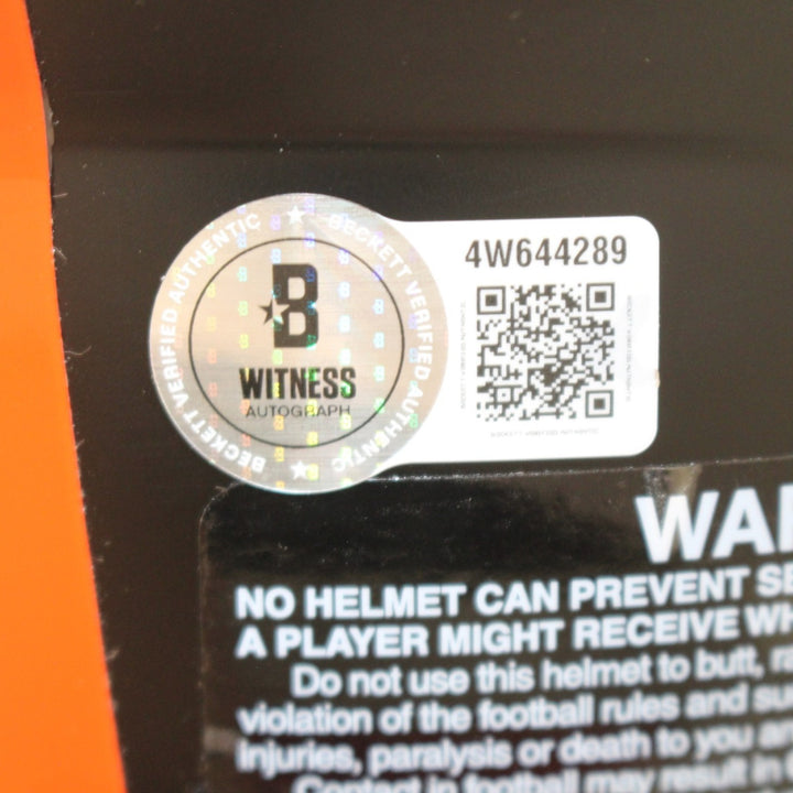 Michael Irvin Autographed Miami Hurricanes Authentic Black Helmet Beckett 56343