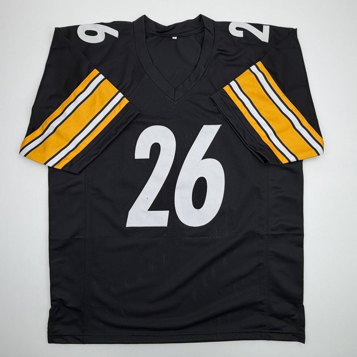Autographed/Signed Le'Veon LeVeon Bell Pittsburgh Black Jersey Beckett