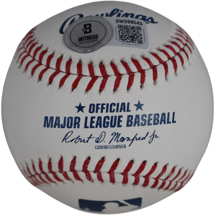 Pedro Martinez Autographed Boston Red Sox OML Baseball HOF Beckett Witness 51587