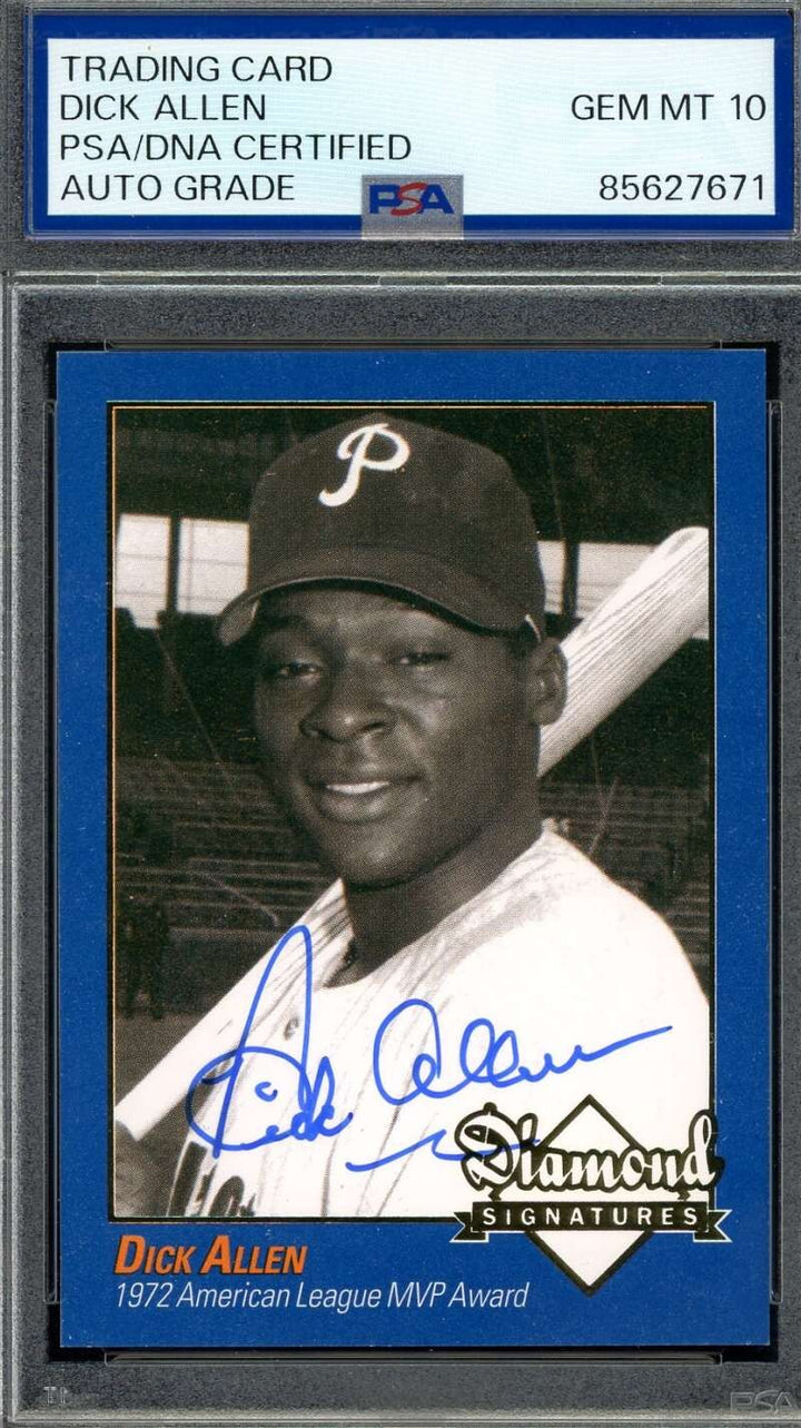 Dick Richie Allen Gem Mint 10 PSA DNA Signed 2009 Diamond Signature Philadelphia
