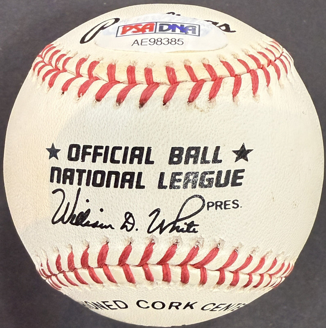 Bobby Thomson Ralph Branca Signed Official NL Baseball 10/3/51 Auto Giants PSA