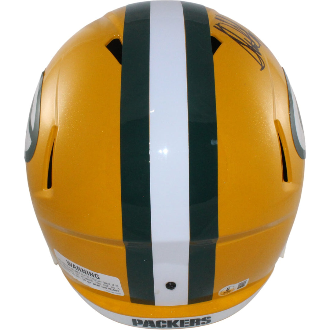 Sterling Sharpe Autographed Green Bay Packers F/S Helmet Beckett Witness 54972