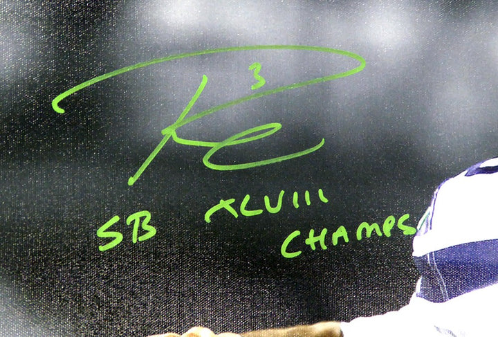 Russell Wilson Signed 24x30 Stretched Canvas Photo Seahawks SB #/48 RW Holo