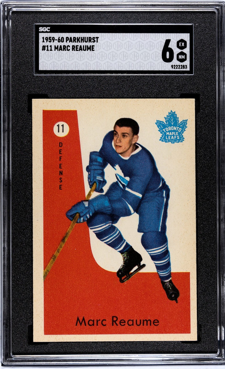 Marc Rheaume 1959-60 Parkhurst NHL Card #11- SGC Graded 6 EX-NM (Maple Leafs)