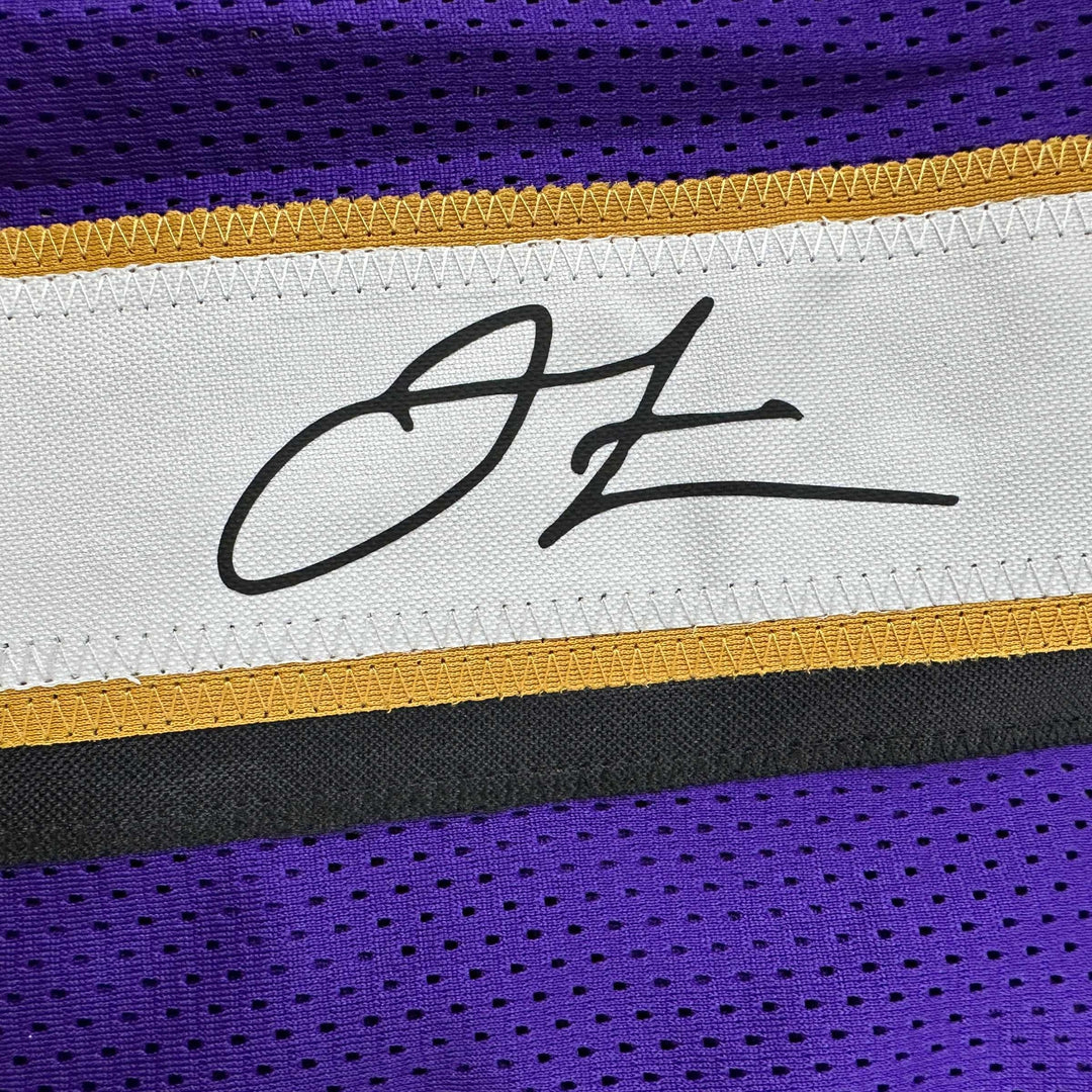 Facsimile Autographed Jamal Lewis Baltimore Purple Reprint Jersey Size Men's XL