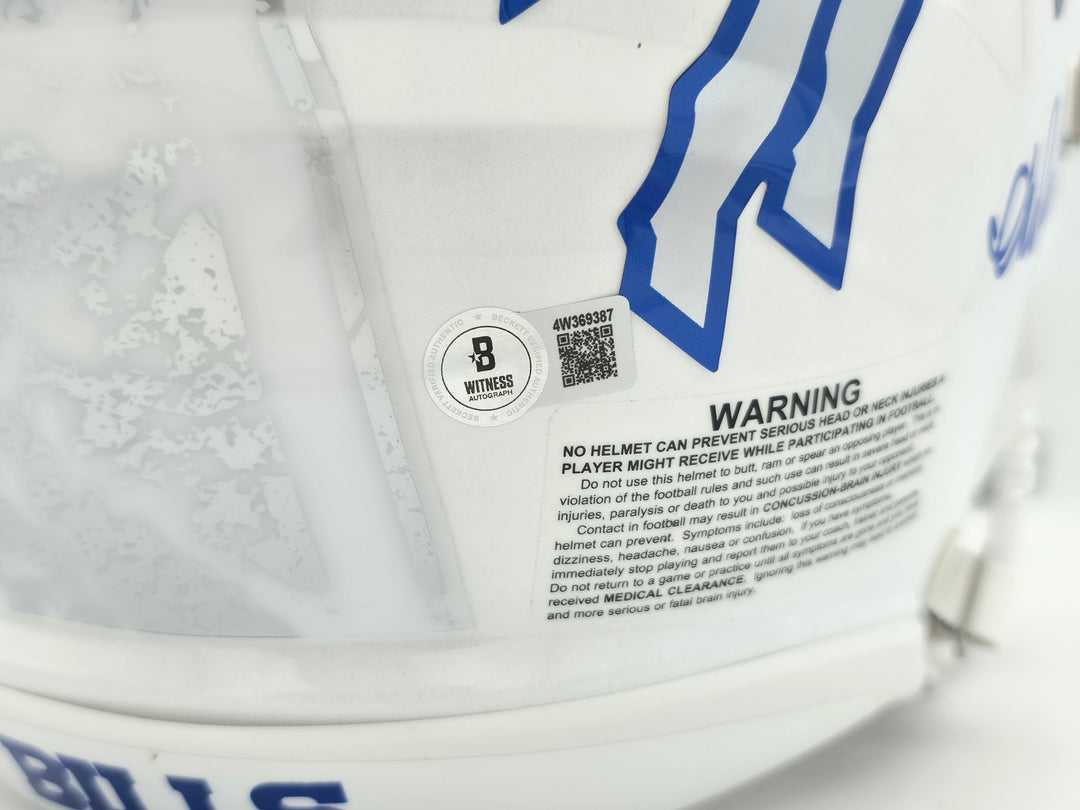 Jim Kelly, Thomas & Reed Auto Bills Rivalries White Full Size Auth Speed Helmet