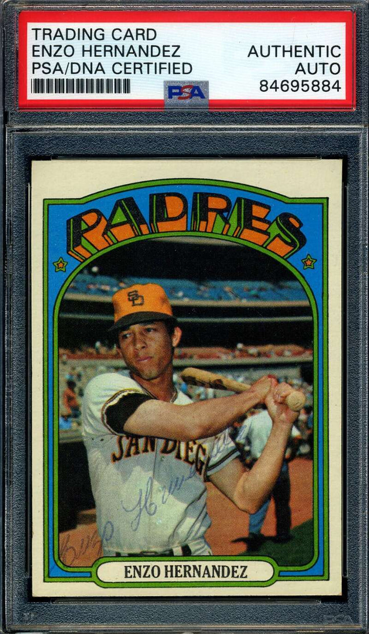 Enzio Hernandez PSA DNA Signed 1972 Topps Autograph