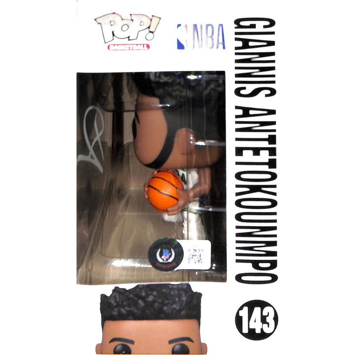 Giannis Antetokounmpo Milwaukee Bucks Signed Funko Pop! #143 BAS 42385