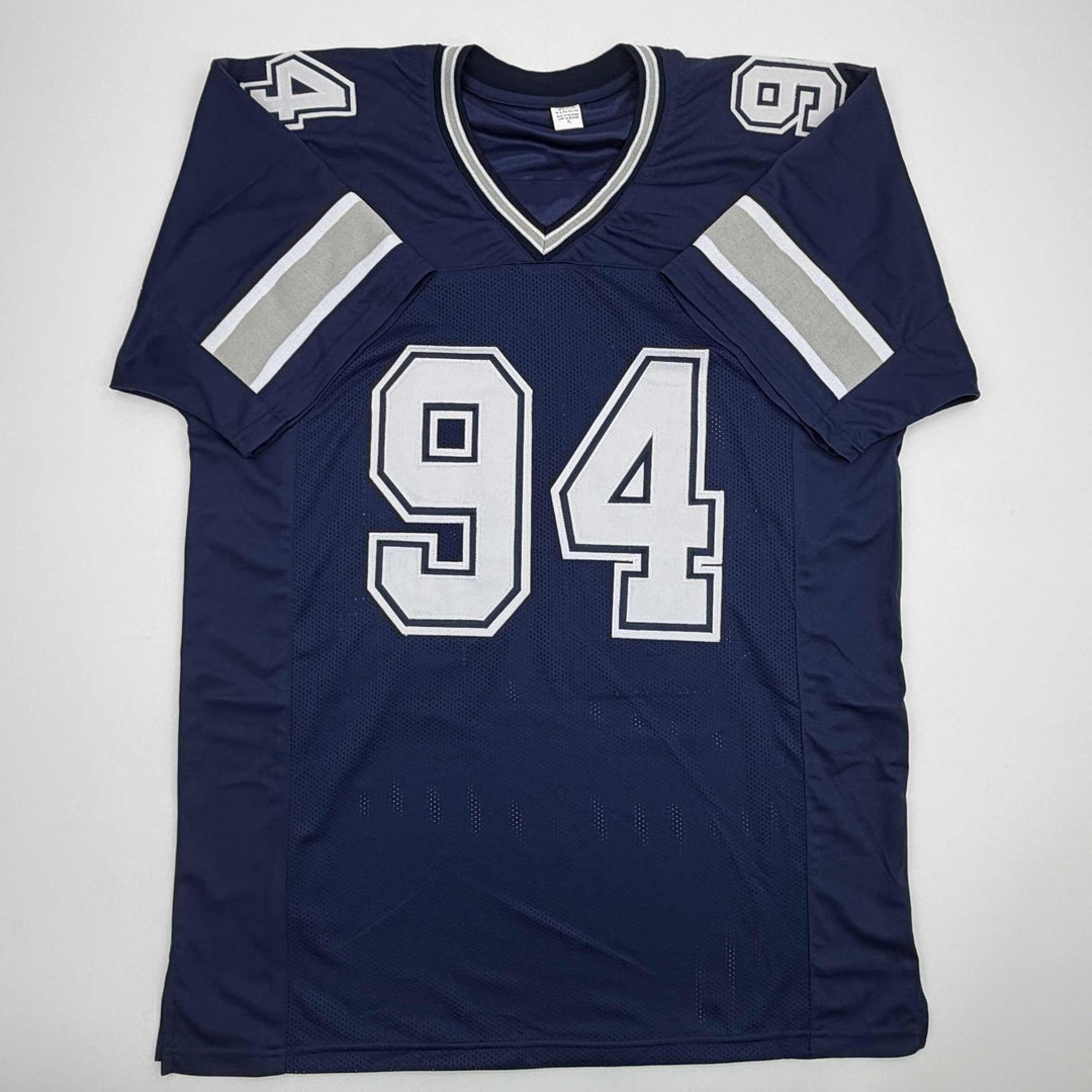 Autographed/Signed Charles Haley Dallas Blue Football Jersey JSA COA