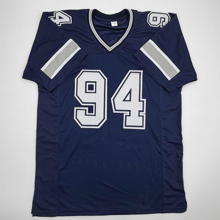 Autographed/Signed Charles Haley Dallas Blue Football Jersey JSA COA