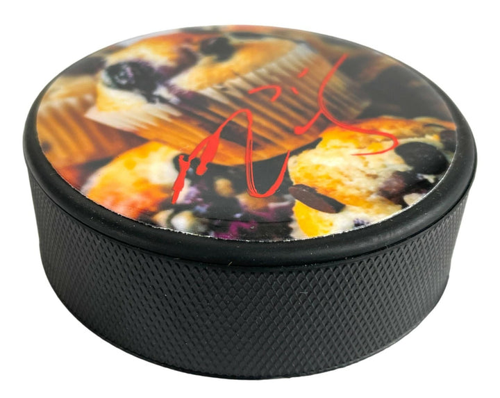 Ryan Reaves Signed Vegas Golden Knights Muffin Man Puck COA Inscriptagraphs Auto