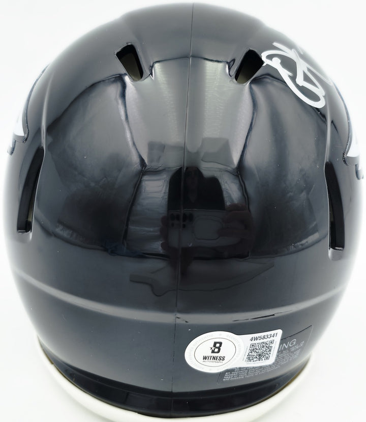 Alshon Jeffery Signed Eagles Black 2022 Alternate Speed Mini Helmet Beckett