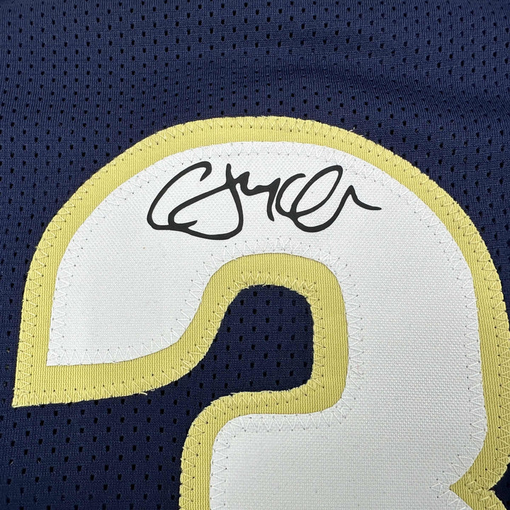 Facsimile Autographed C.J. CJ McCollum New Orleans Blue Reprint Jersey Men's XL